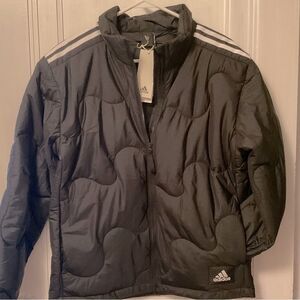 NWT ADIDAS S MEN quilted black jacket nuganic VEGAN New warm new with tag SMALL